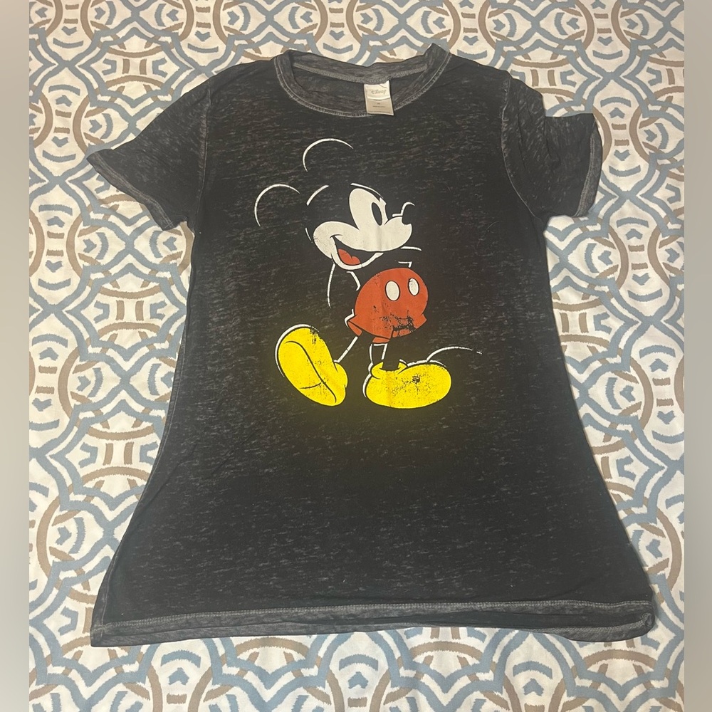 Mickey Acid Wash Sheer Tshirt - XS